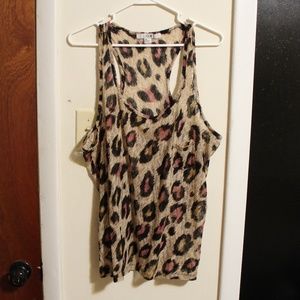 FREE W PURCHASESheer, Leopard Print Tank